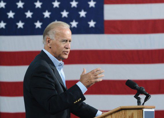 Vice President Joe Biden speaks at the Institute for Advanced Research and Learning in Danville, Va. on Tuesday, Aug. 14, 2012. (AP Photo/The Register & Bee, Steven Mantilla)