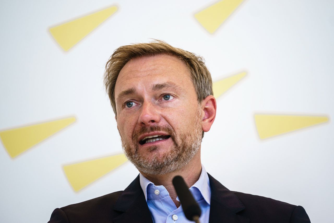 De voorman van de liberale FDP, Christian Lindner.
