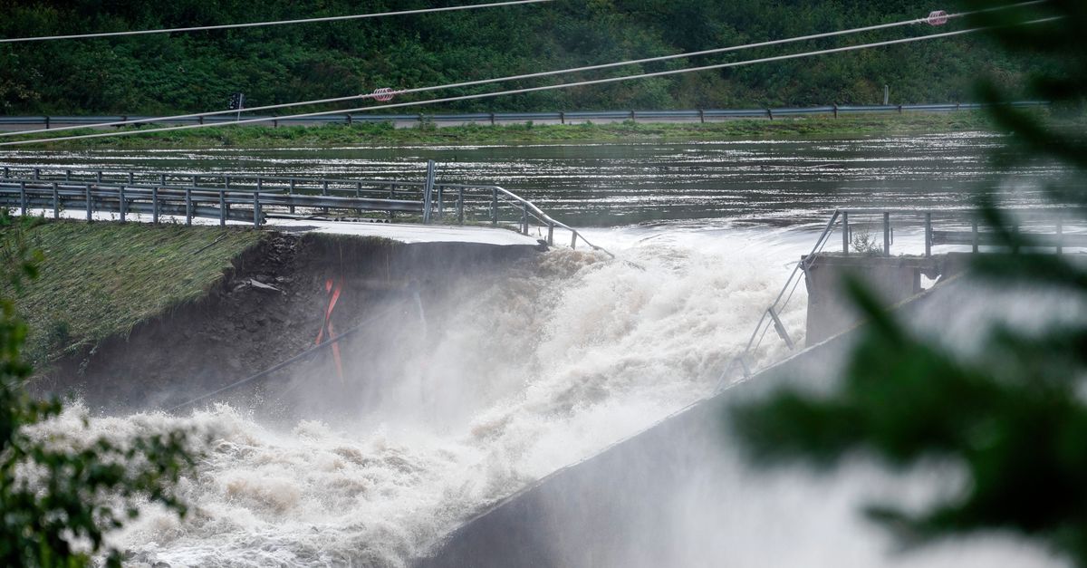 Extreem weer in Noorwegen vanwege zomerstorm, stuwdam doorgebroken - NRC