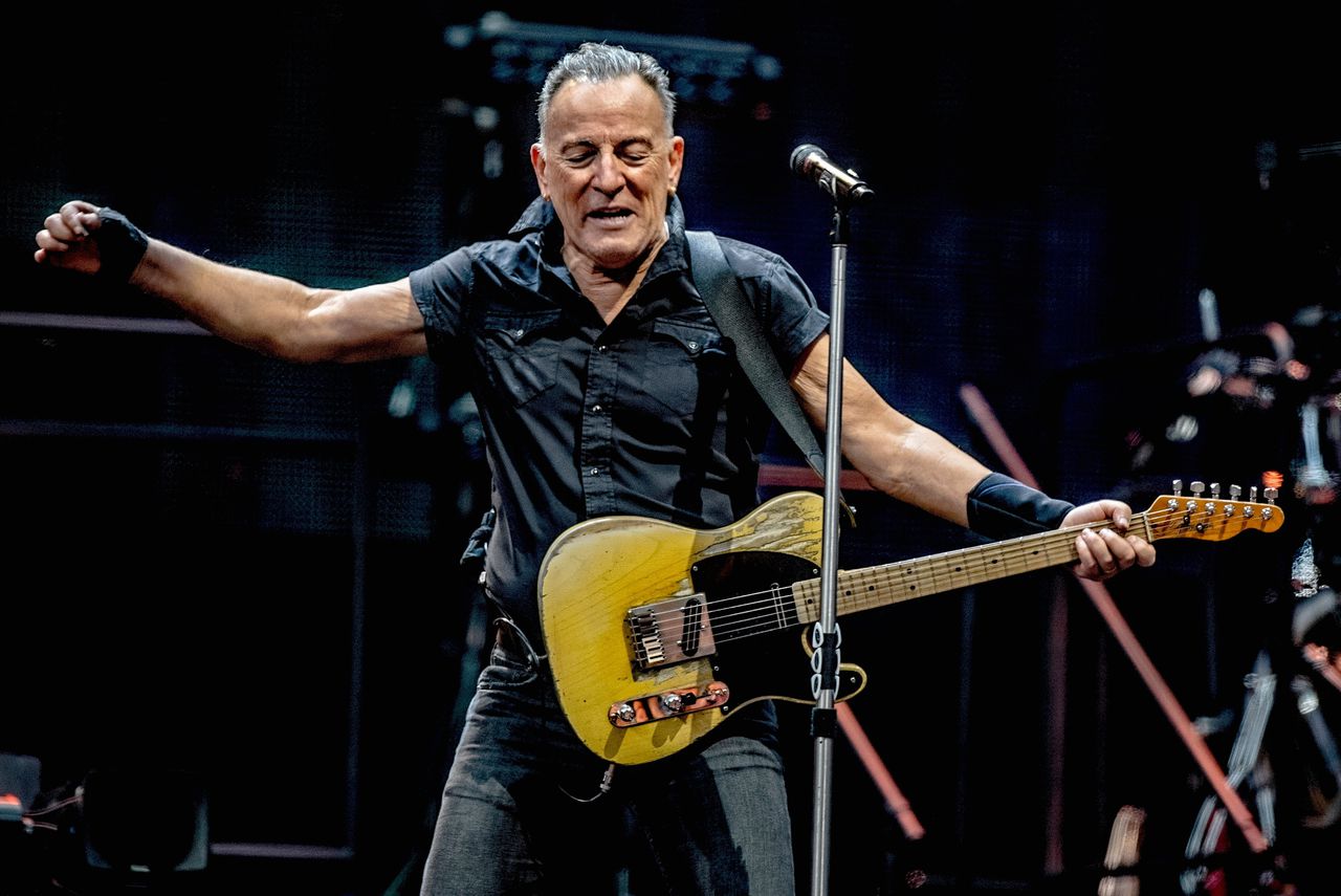 Bruce Springsteen tijdens het concert in de Johan Cruijff Arena.