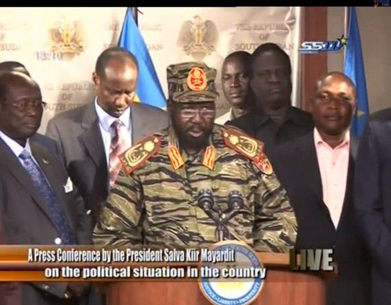 De Zuid-Soedanese president Salva Kiir sprak het land toe afgelopen maandag.