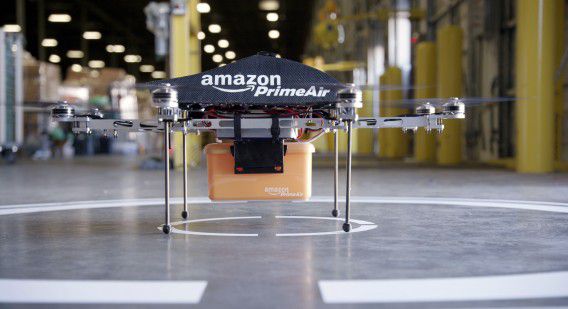 Dit is 'm: de 'octocopter' mini-drone van Amazon.