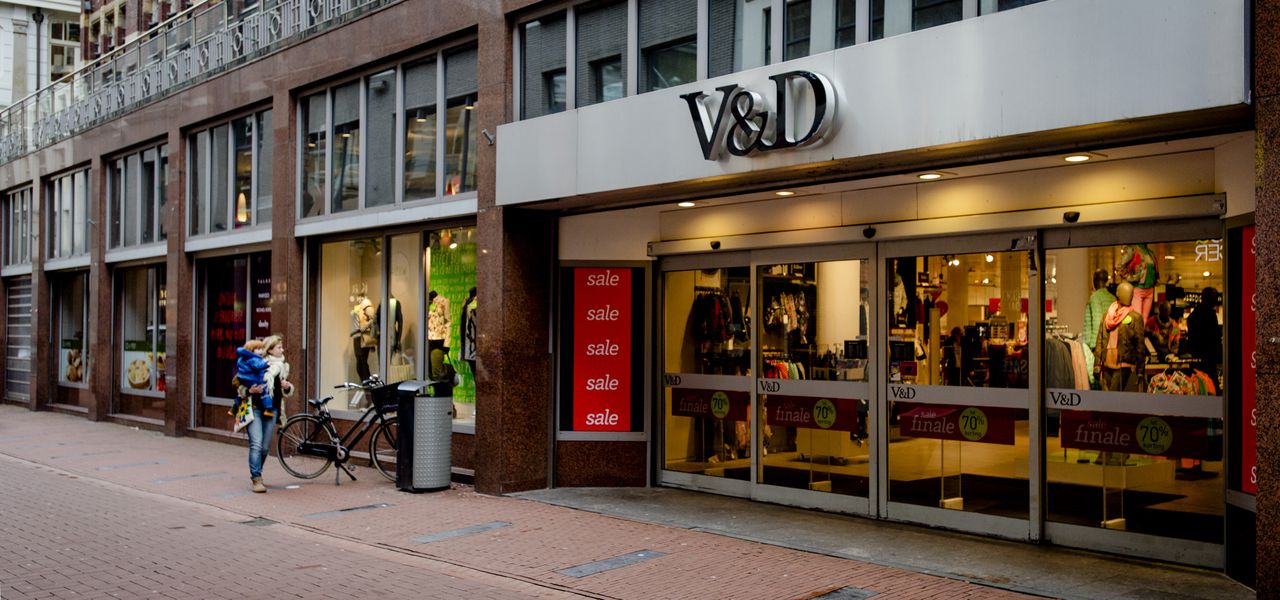 De winkel van V&D in de Kalverstraat.