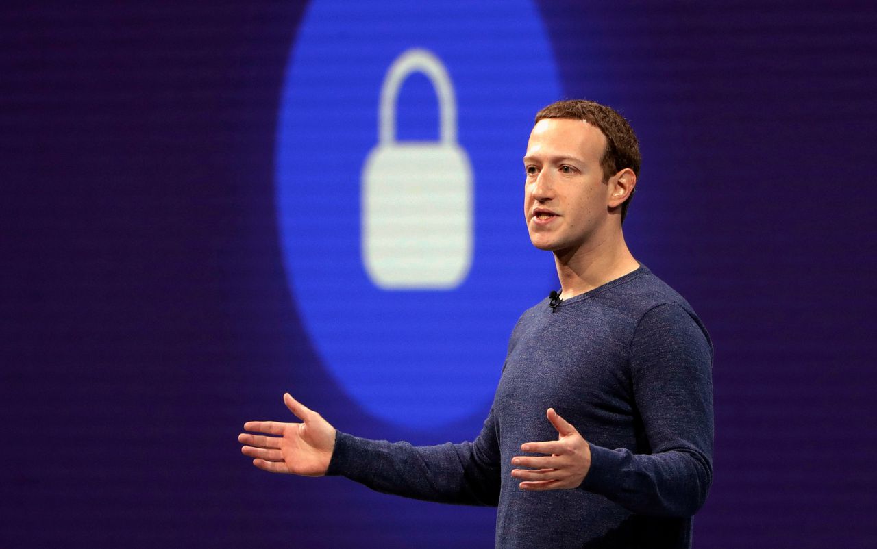 Facebook-topman Mark Zuckerberg geeft een speech tijdens een conferentie in San Jose in mei vorig jaar.