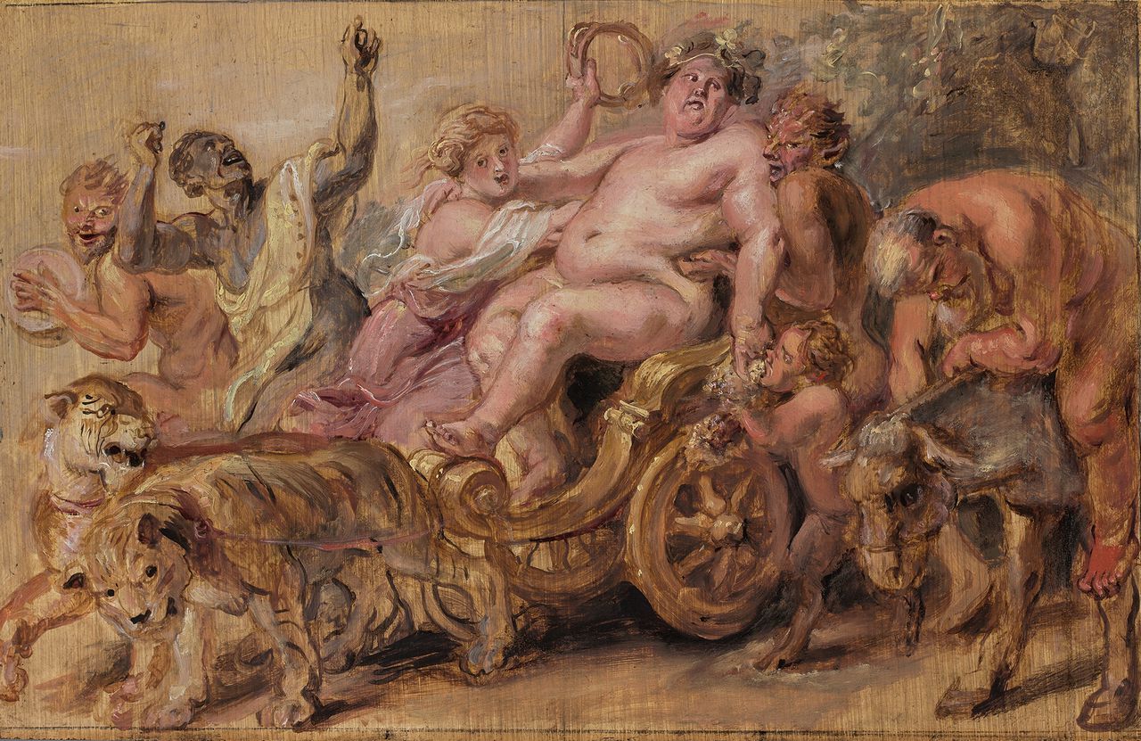 Peter Paul Rubens, De triomftocht van Bacchus, ca. 1636, olieverf op paneel.
