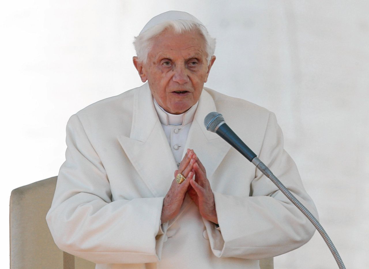 Benedictus XVI in 2013 toen hij nog paus was.
