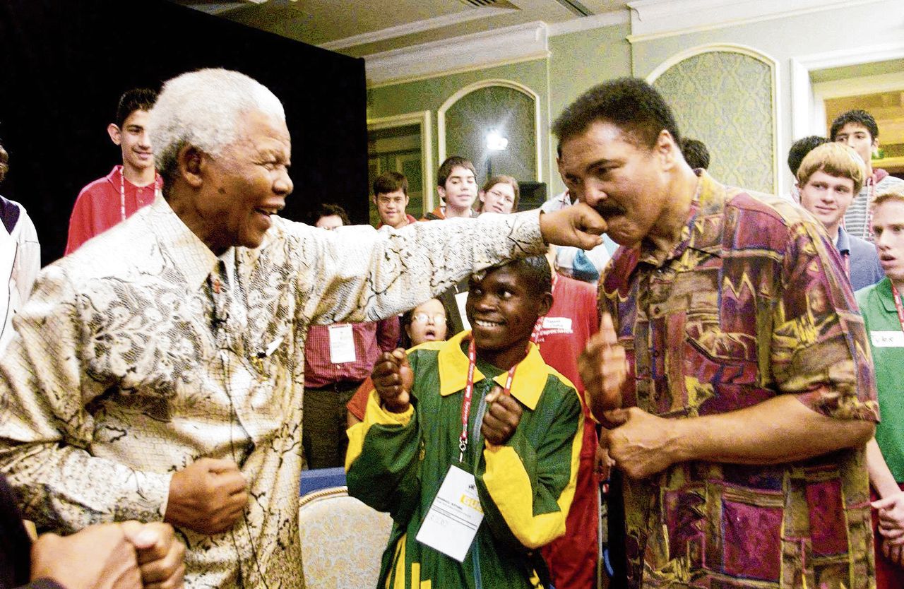 Muhammad Ali met Nelson Mandela.