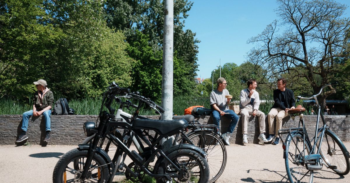 Met 45 kilometer per uur op de fatbike door het Vondelpark