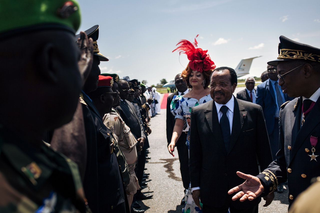 Paul Biya en zijn vrouw Chantal.
