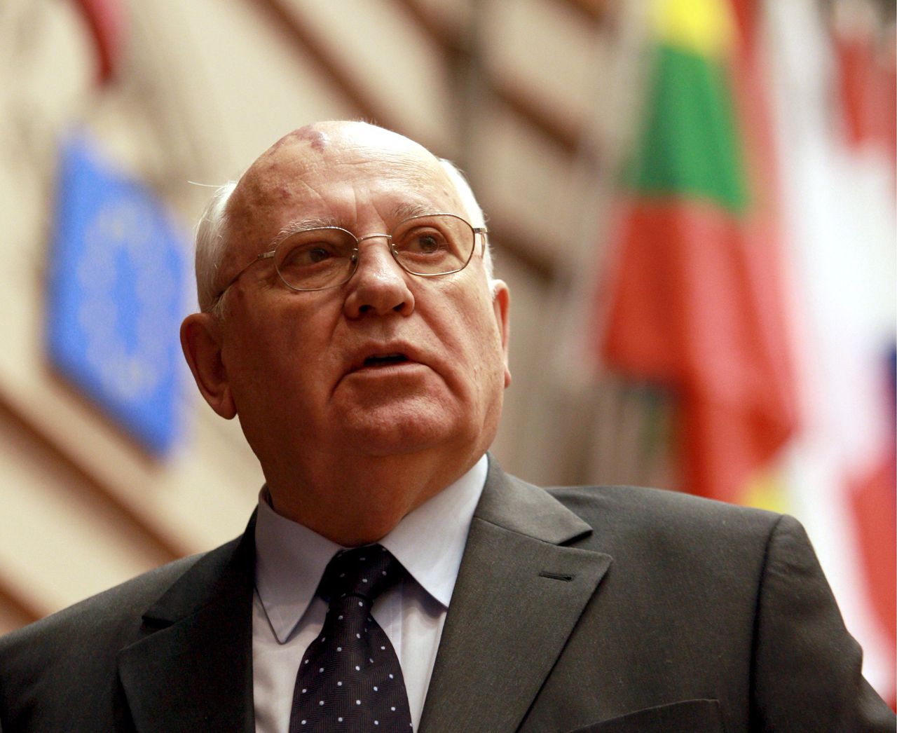 Michail Gorbatsjov bij het Europees Parlement in Brussel in 2009.