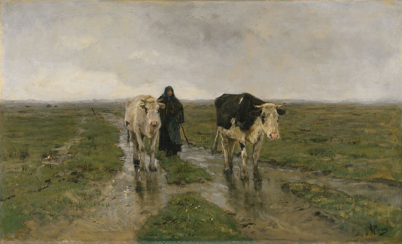 Anton Mauve (1838-1888), Verandering van weiland, ca. 1880-88, olieverf op doek, Metropolitan Museum of Art, New York
