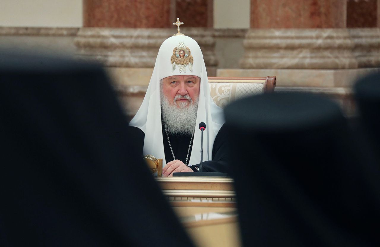 De patriarch van Moskou, Kirill.