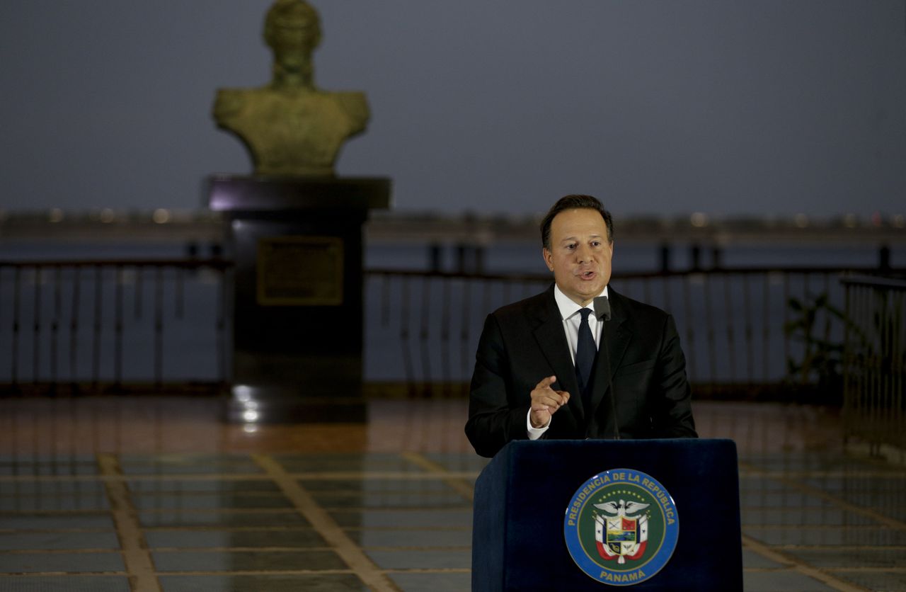 Juan Carlos Varela deed de aankondiging in een televisietoespraak.