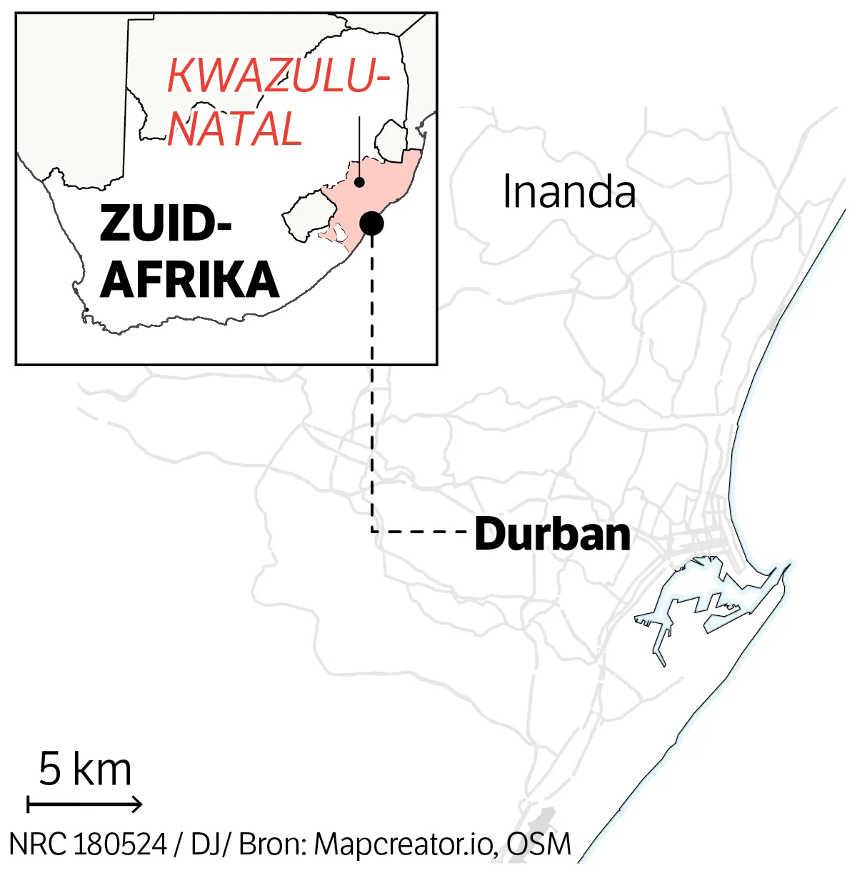 Geen water, stroom of veiligheid – in township Inanda in Zuid-Afrika is ...