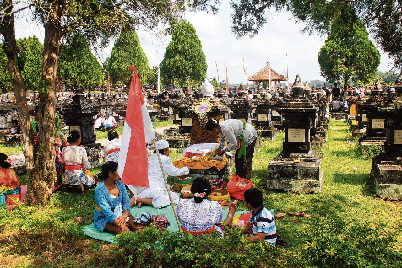 Herdenking in 2014 van de Puputan Margarana, de slag bij Marga (20 november 1946), waarbij I Gusti Ngurah Rai, held van het verzet op Bali, door Nederlandse militairen werd gedood.