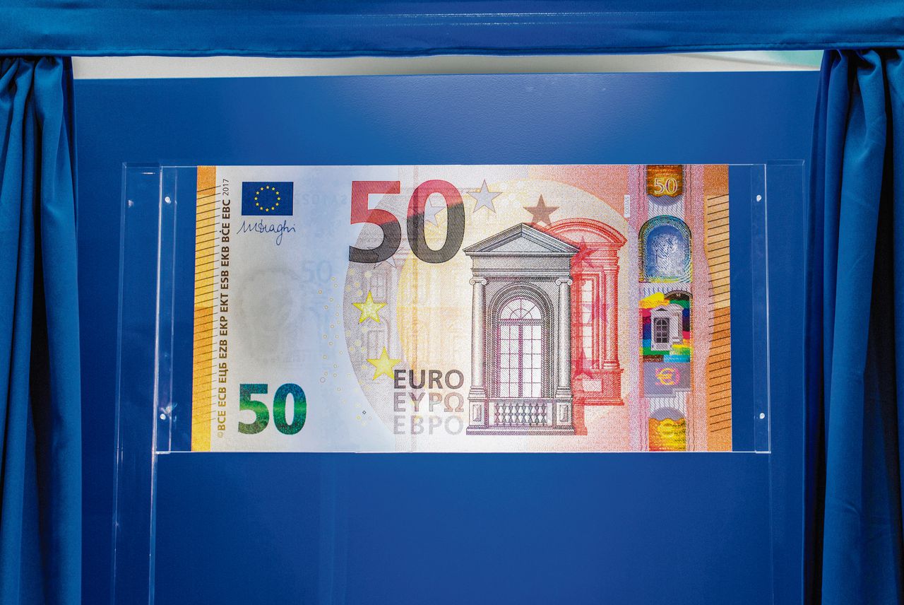 Nieuw biljet van 50 euro.