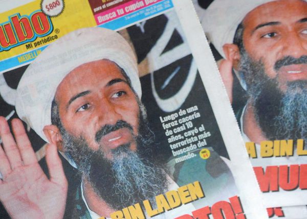 Osama bin Laden op de voorpagina van een Colombiaanse krant.