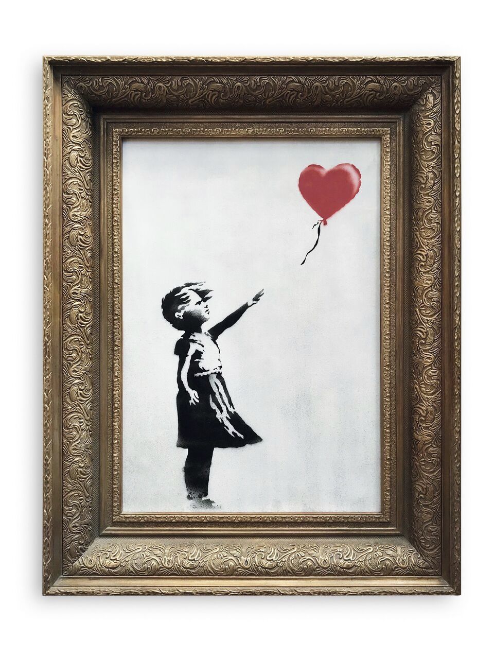 Banksy-schilderij vernietigt zichzelf op veiling 