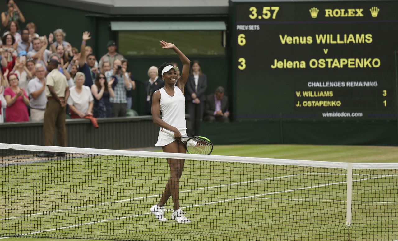 Venus Williams bereikt halve finales Wimbledon 