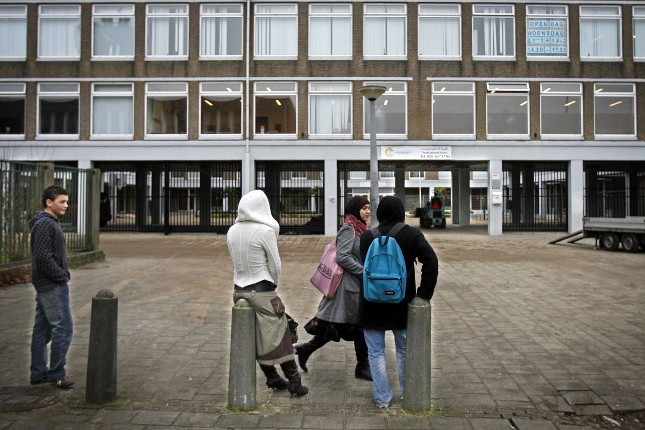 Het Islamitisch College Amsterdam, dat in 2010 sloot nadat het ministerie besloot de school niet meer te bekostigen vanwege slechte prestaties. Foto Cynthia Boll / ANP