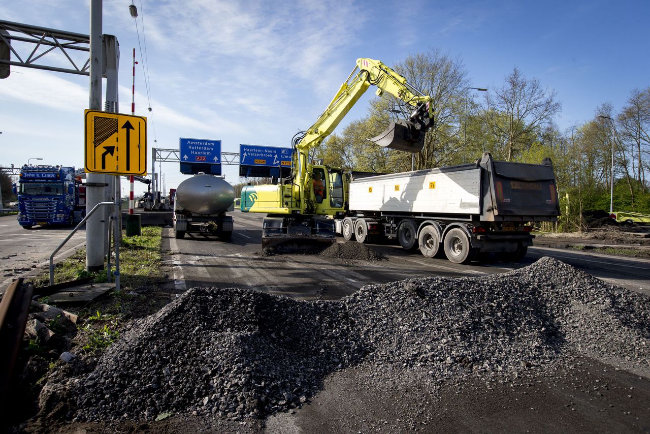 De Velsertunnel krijgt een opknapbeurt terwijl het verkeerd wordt omgeleid door de Wijkertunnel.