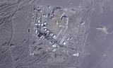 Satellietbeeld van de Iraanse verrijkingsinstallatie in Natanz. 