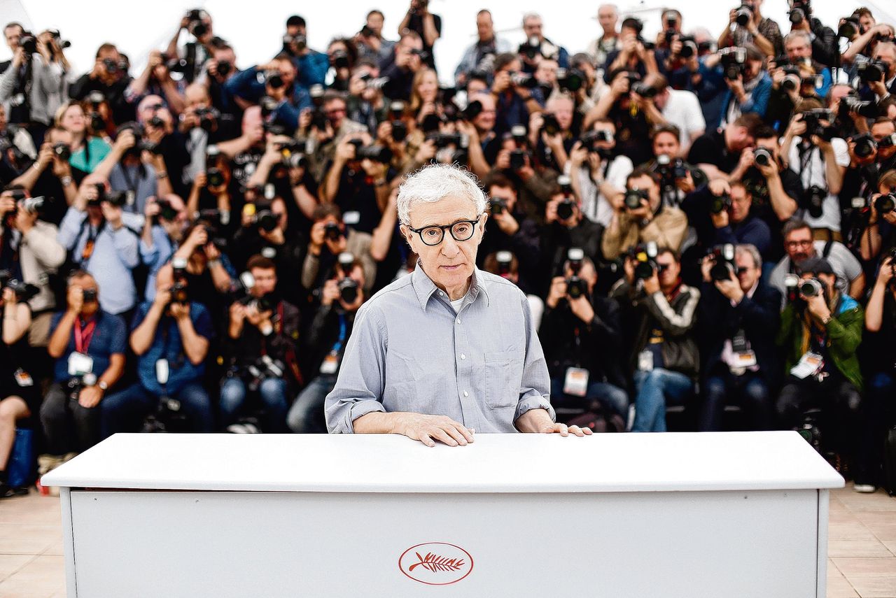 Woody Allen bij het filmfestival in Cannes in 2016