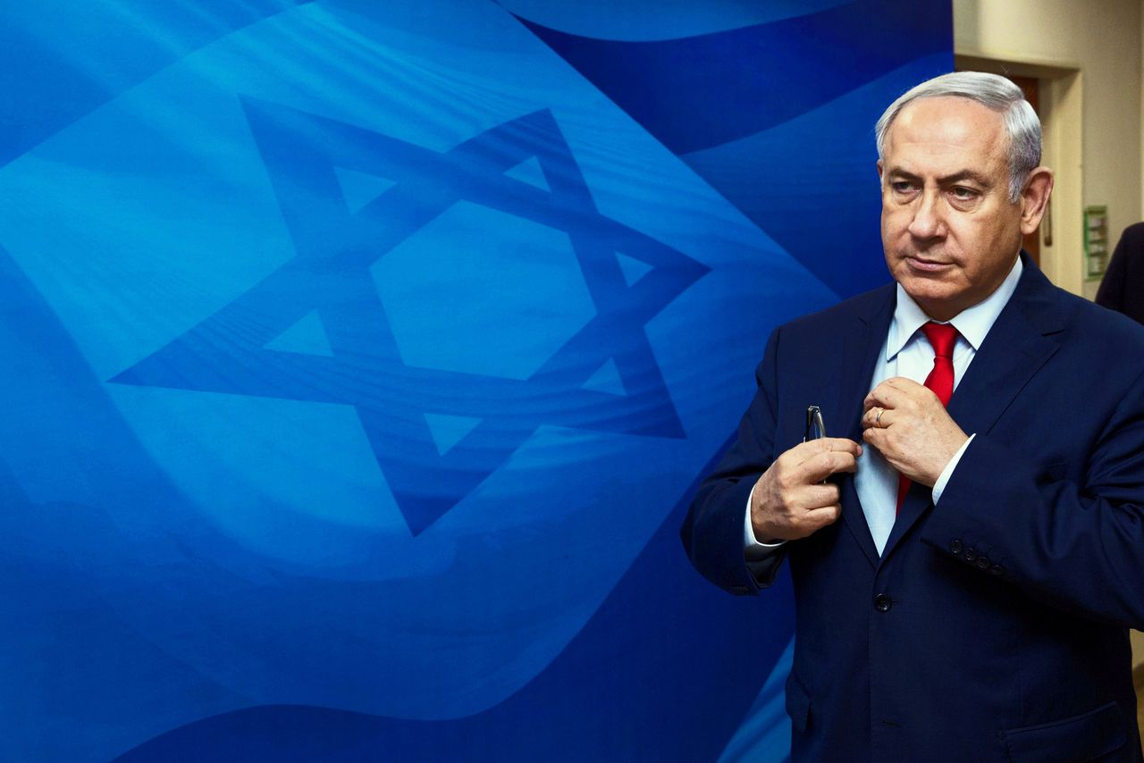 De Israëlische premier Netanyahu, wiens kabinet komende week dreigt te vallen.
