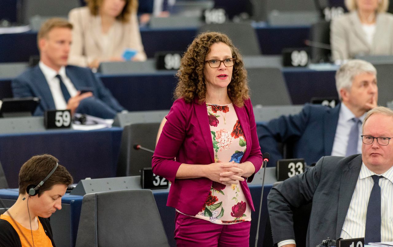 Sophie in 't Veld spreekt in het Europees Parlement in Straatsburg
