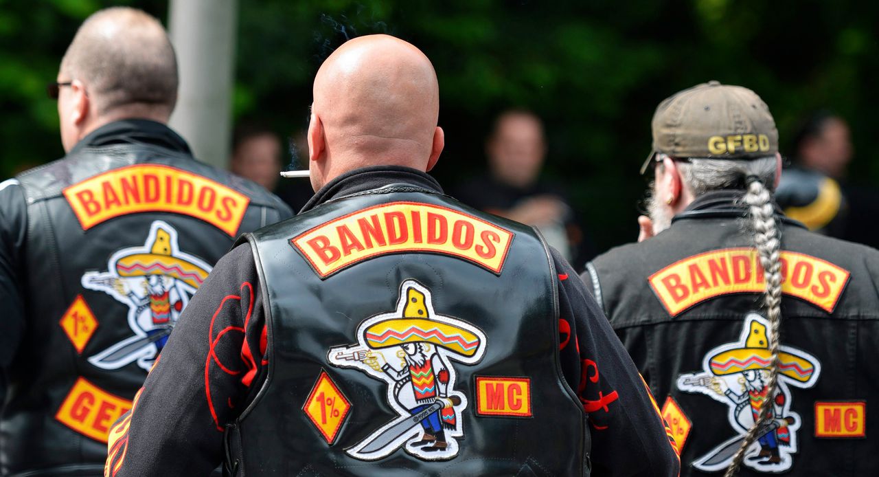Leden van de motorclub Bandidos in Duitsland.