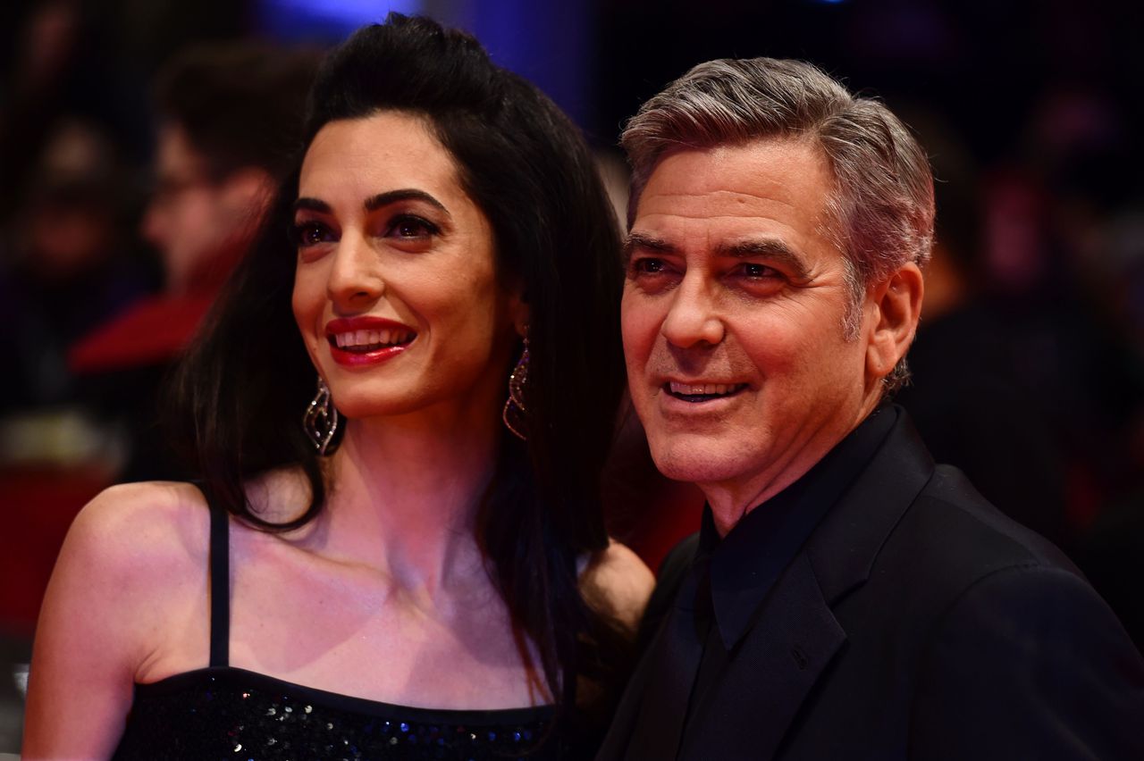 George Clooney met echtgenote Amal, in 2016 in Berlijn