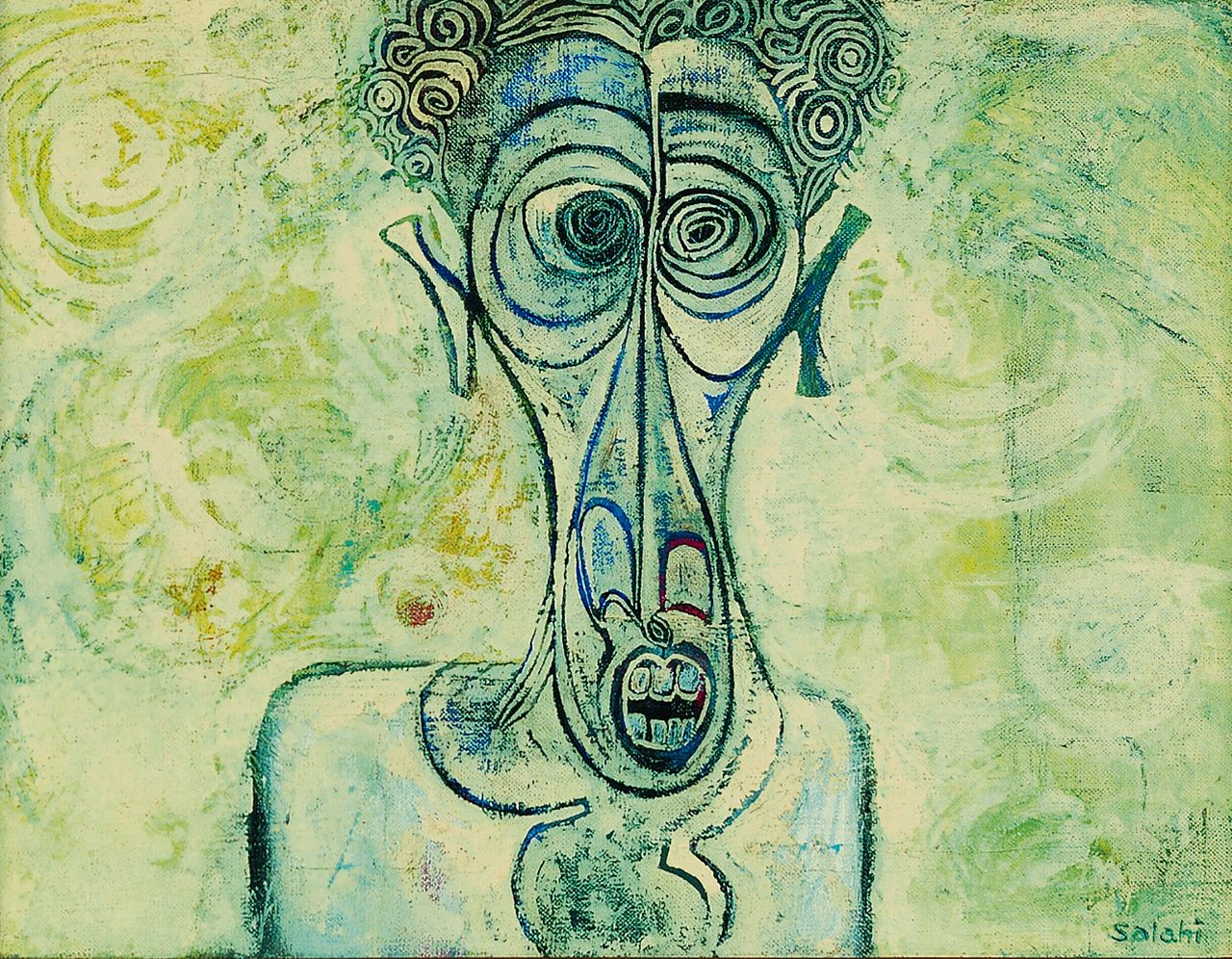 Ibrahim el-Salahi: Self-portrait of suffering, 1961