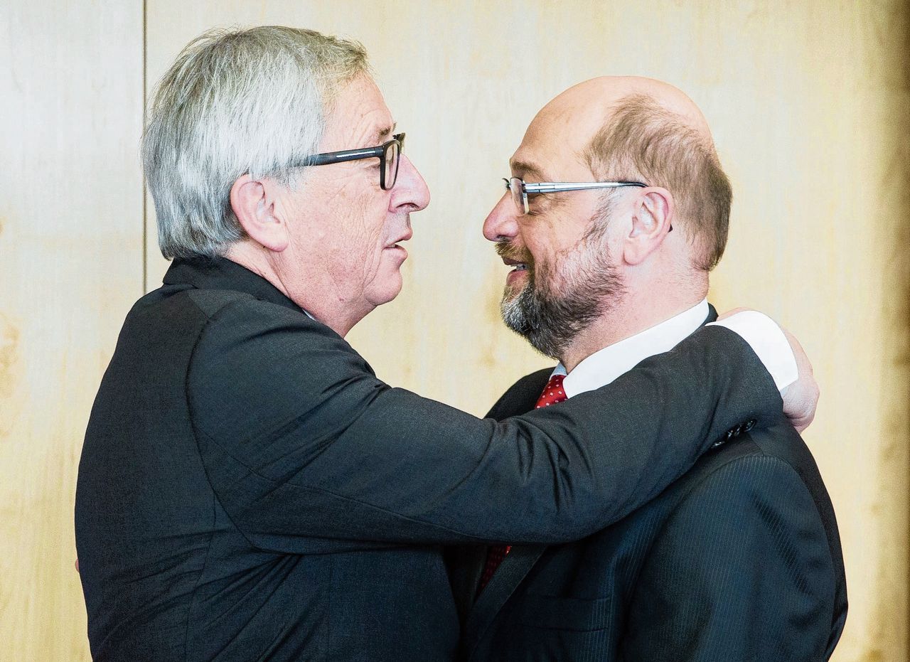 Juncker met SPD-leider en oud europarlementsvoorzitter Martin Schulz.