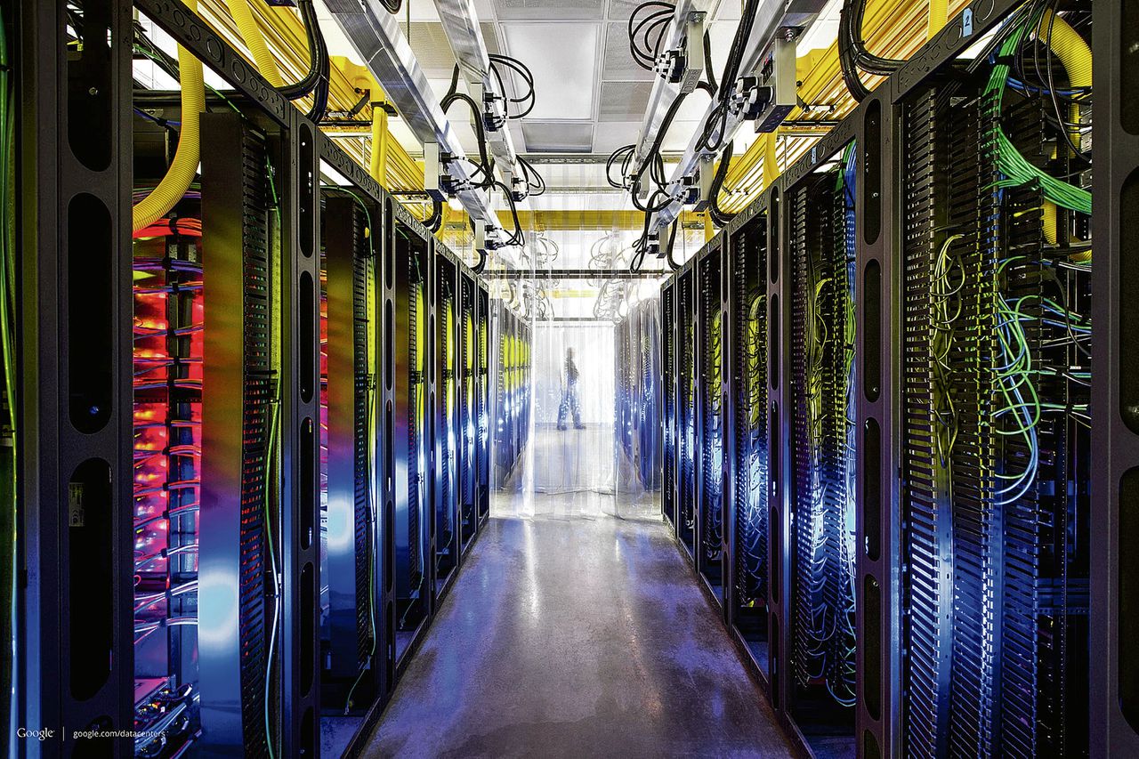 Een datacentrum van Google in de Verenigde Staten. Onduidelijk is of en hoe bedrijven legaal data in de VS mogen opslaan.
