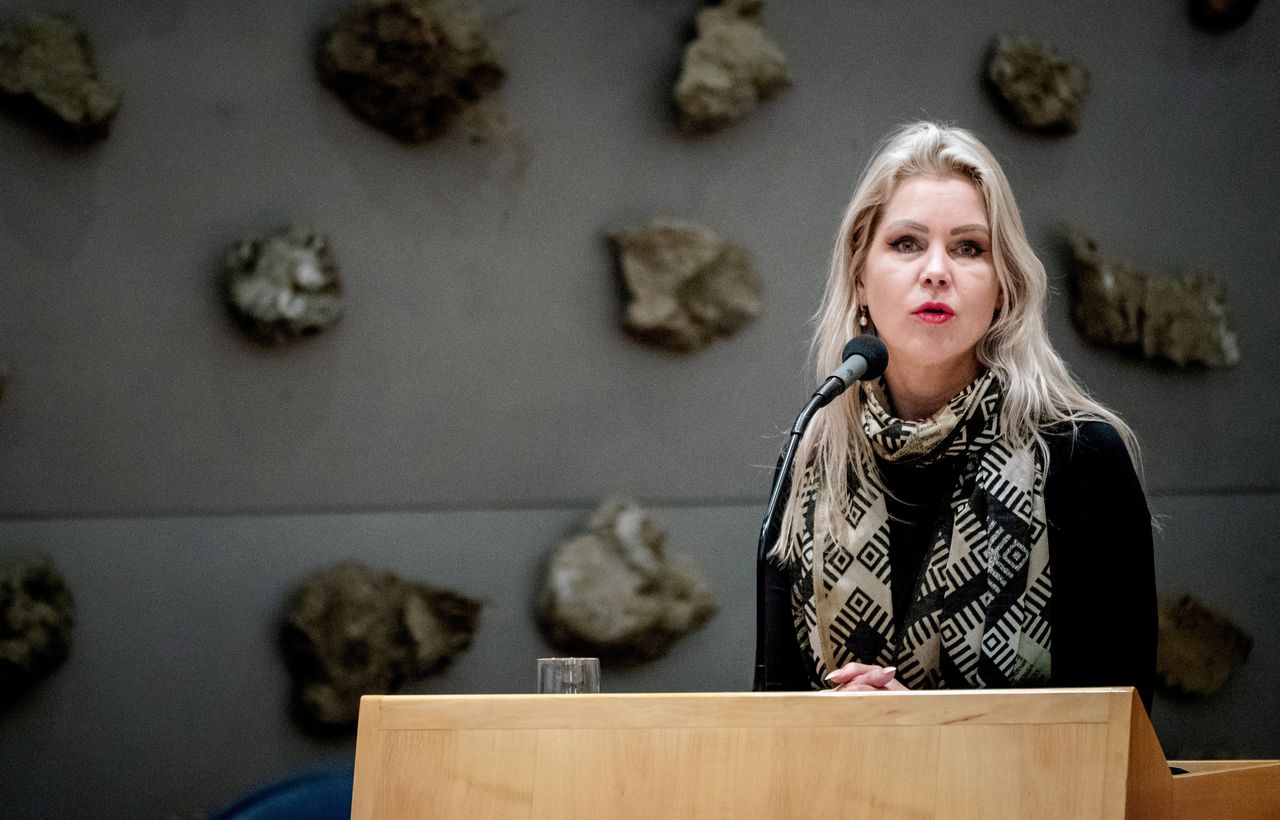 Minister van Landbouw Femke Wiersma tijdens een debat over stikstof. Foto Bart Maat