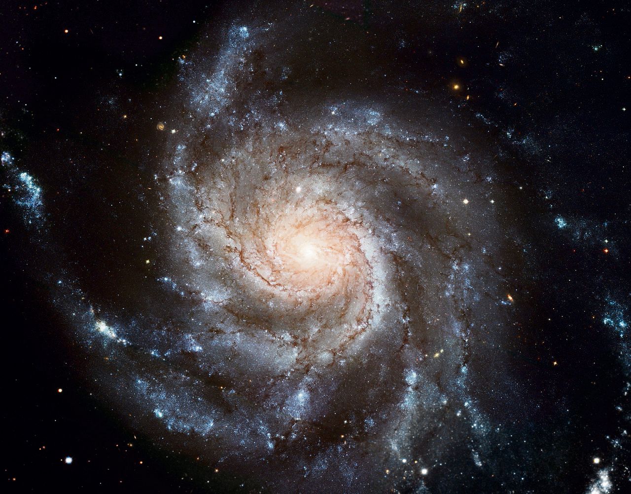 Sterrenstelsel M101. Volgens Verlindes theorie is er géén ‘donkere materie’ nodig om de gemeten draaiing van sterrenstelsels te verklaren.