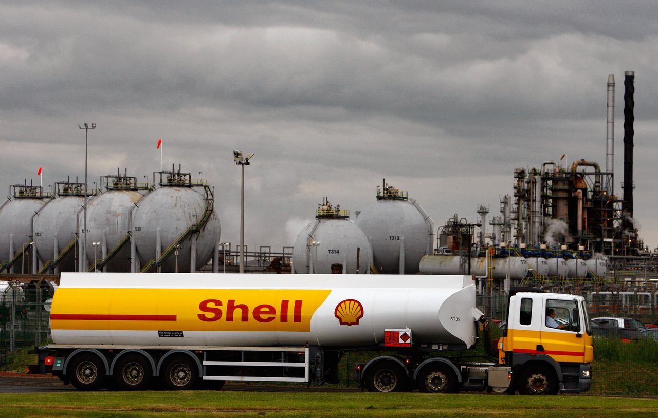 Shell-tankwagen in het Schotse Grangemouth