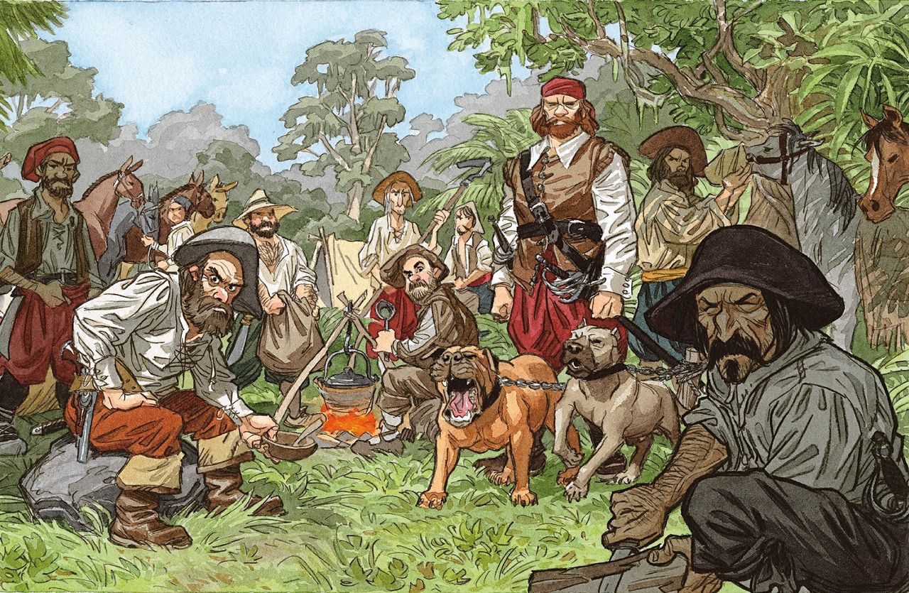 Beeld uit de strip ‘Het goud van de zwendelaar’ van Juanjo Guarnido & Alain Ayroles.