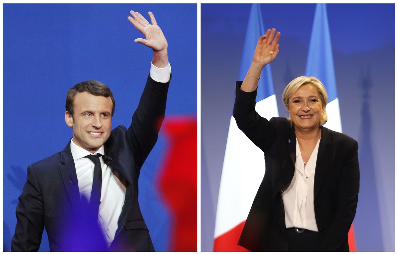 Emmanuel Macron en Marine Le Pen.