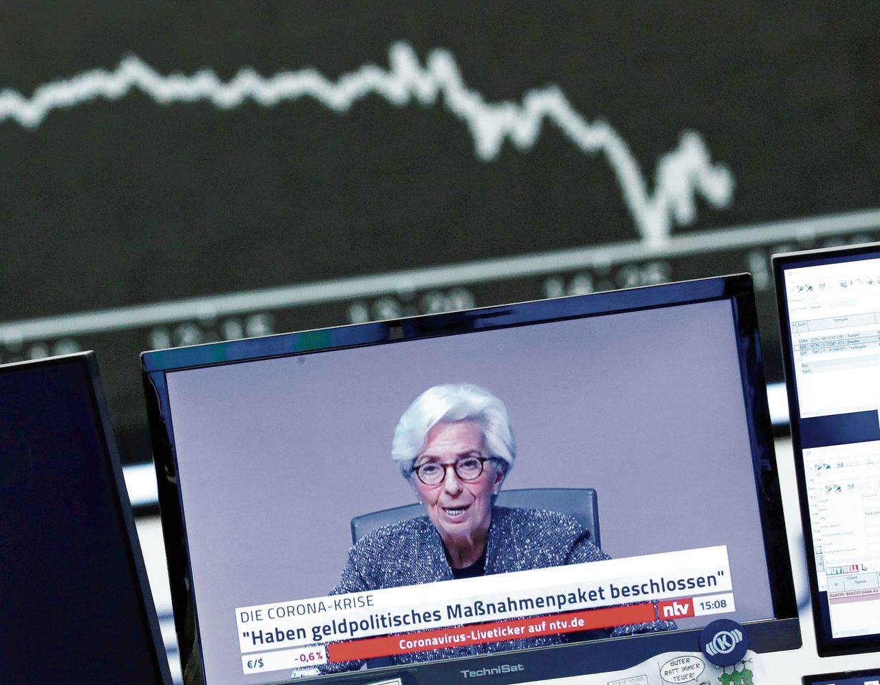 President Christine Lagarde kondigde donderdag aan dat de ECB banken goedkope leningen wil verstrekken.