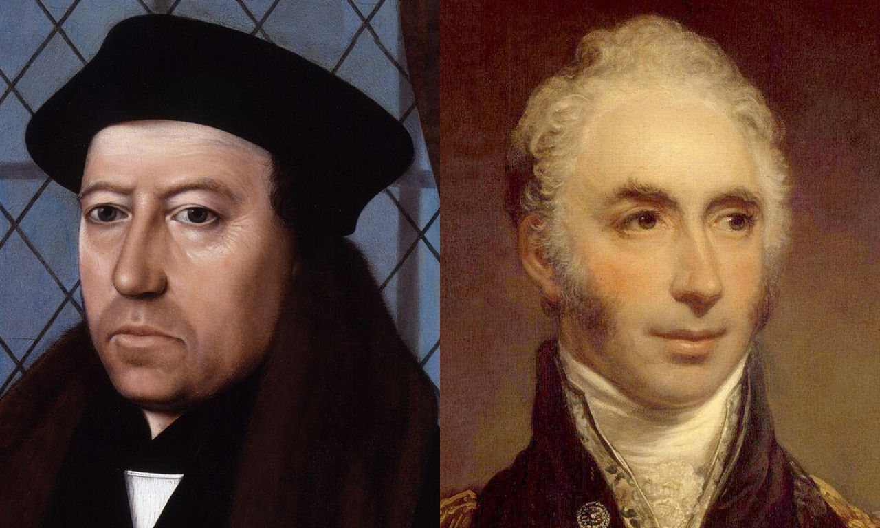 Betrouwbaar of niet? Links Thomas Cranmer, aartsbisschop van Canterbury, ca. 1545, rechts Sir Matthew Wood, burgemeester van Londen, ca. 1815. Een speciaal ontwikkeld algoritme oordeelde Cranmer niet betrouwbaar, Wood wel.