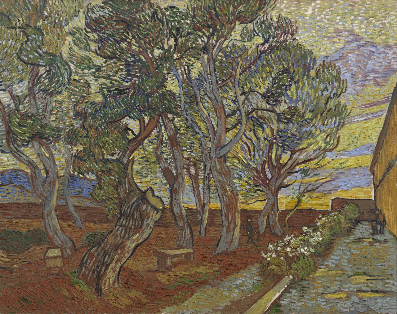 Vincent van Gogh, ‘De tuin van de inrichting’, Saint-Rémy-de-Provence, november 1889. Olieverf op doek, 72 x 91 cm.