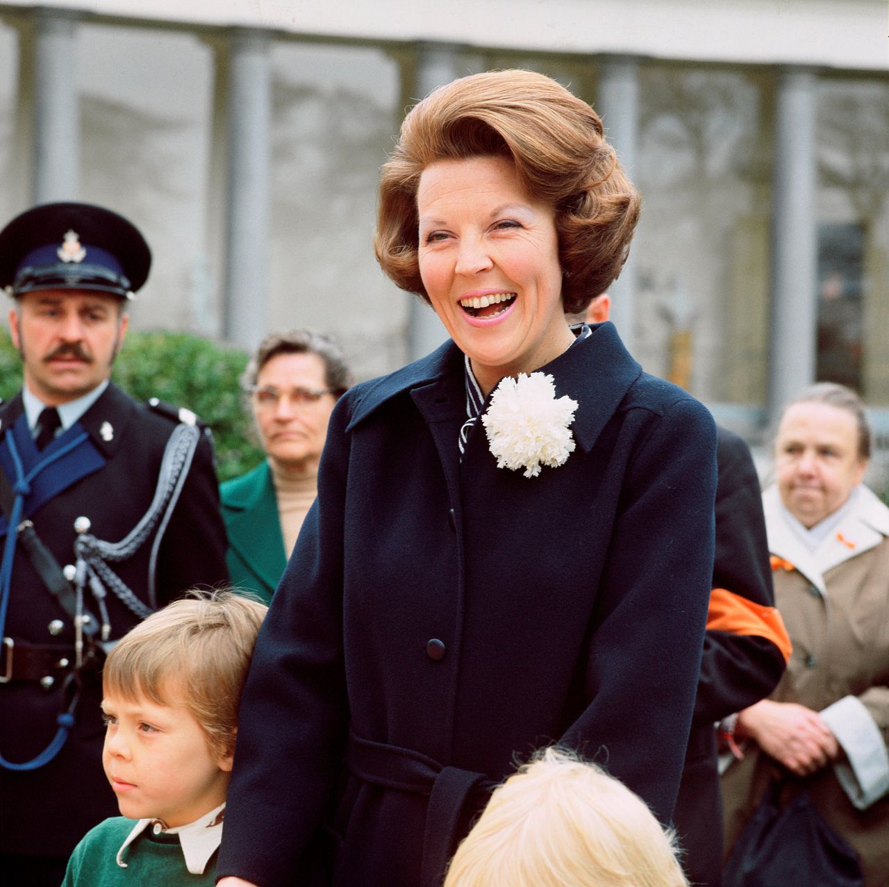 Prinses Beatrix op Koninginnedag 1976.