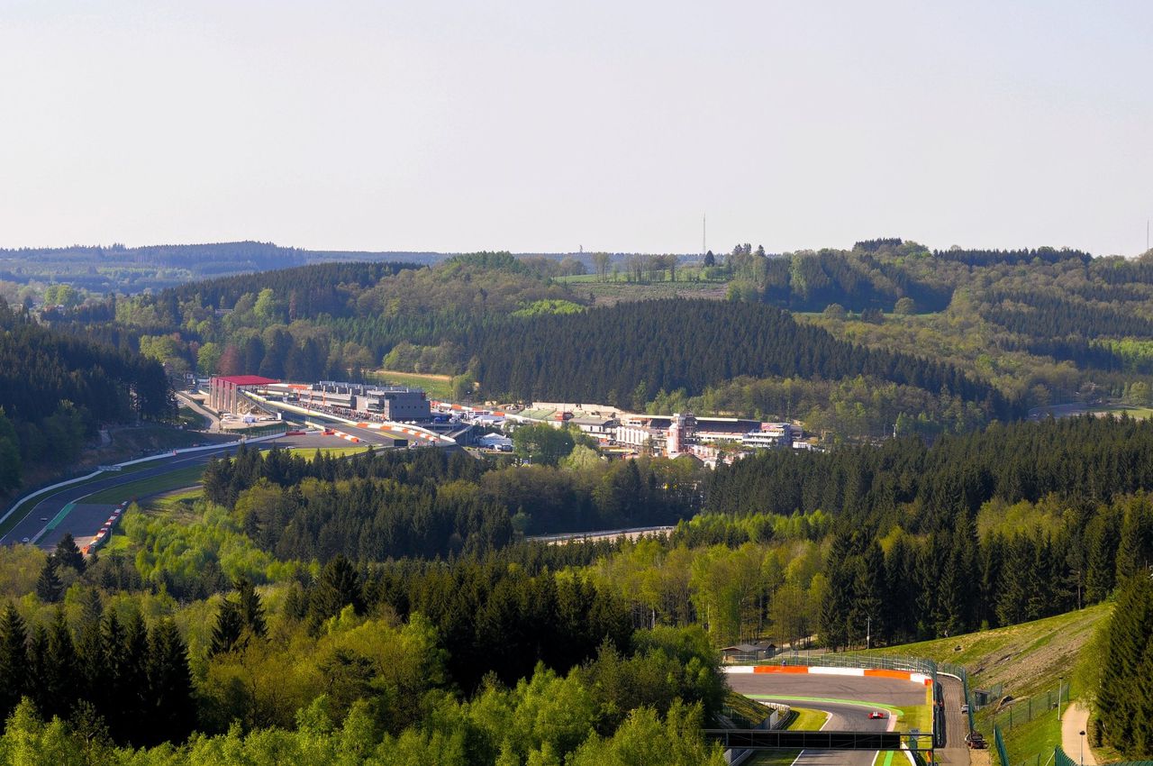 Het circuit van Spa Francorchamps in de Belgische Ardennen.