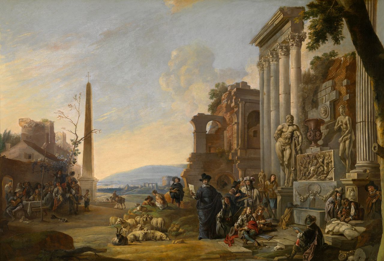 Anton Goubau, ‘De studie van de kunst in Rome’, 1662.