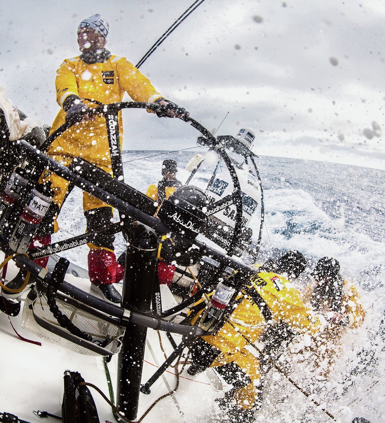 Aan boord van Abu Dhabi in de Zuidelijke Oceaan, in maart 2015 foto Matt Knighton/Abu Dhabi Ocean Racing
