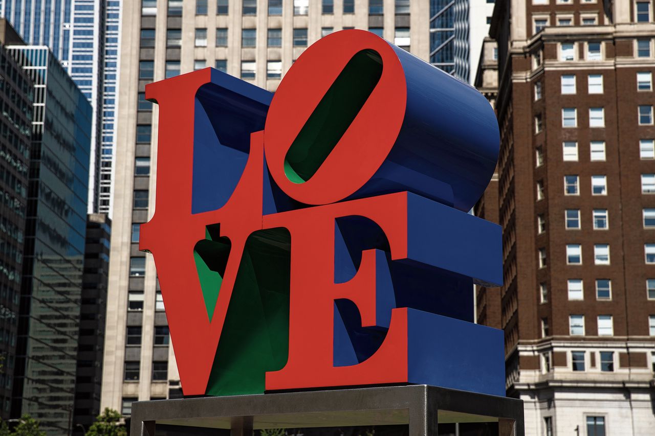 ‘LOVE’ in het JFK Plaza in Philadelphia, ook wel Love Park genaamd.