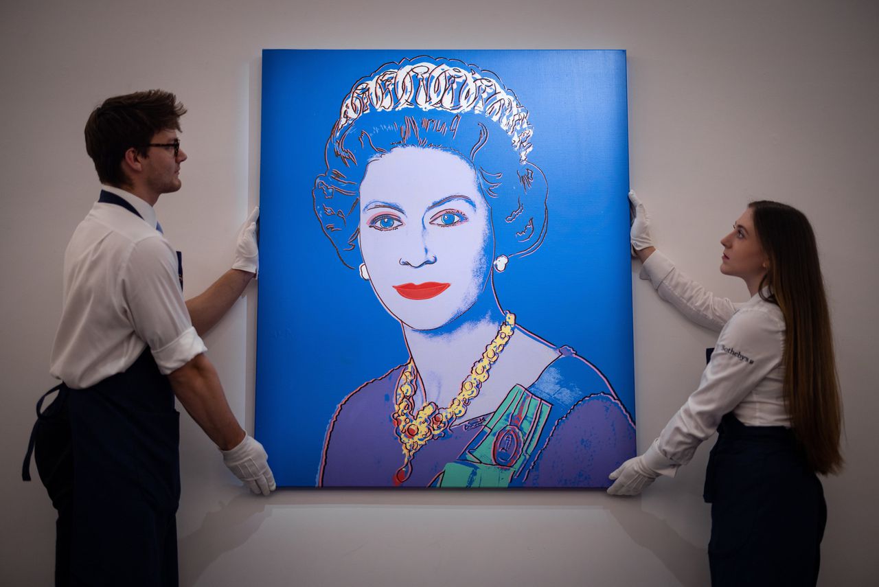 Andy Warhol, Queen Elizabeth II (1985) uit de reeks Reigning Queens.