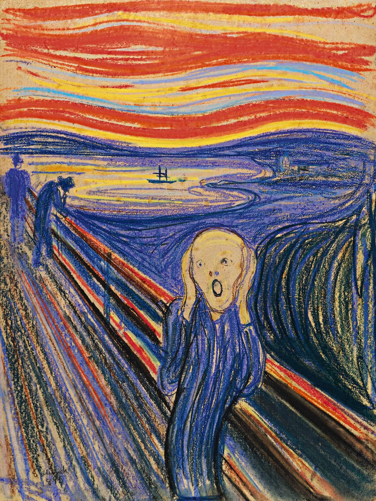 Het schilderij ‘De Schreeuw’ van Edvard Munch. Het werk gaat vanavond onder de hamer bij Sotheby’s.