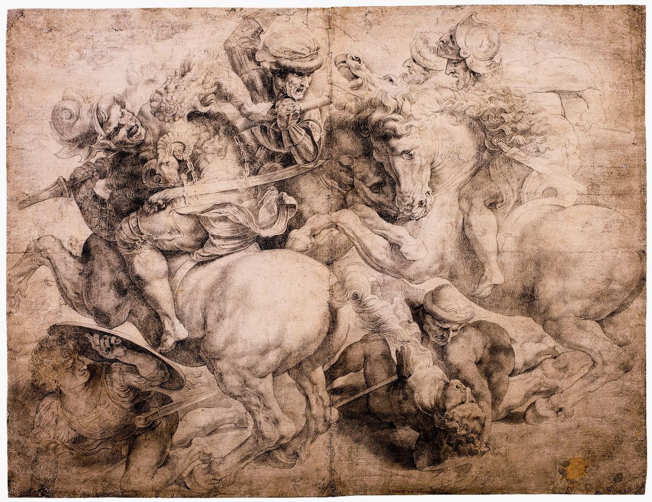 Deze kopie van een verloren gegaan werk van Leonardo da Vinci, door een anonieme Italiaanse kunstenaar, is een van de werken die de Oranjes veilen.